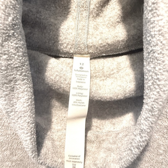 Lululemon Go Forward Pullover Fleece Cowl Neck Heathered Grey - Picture 3 of 7